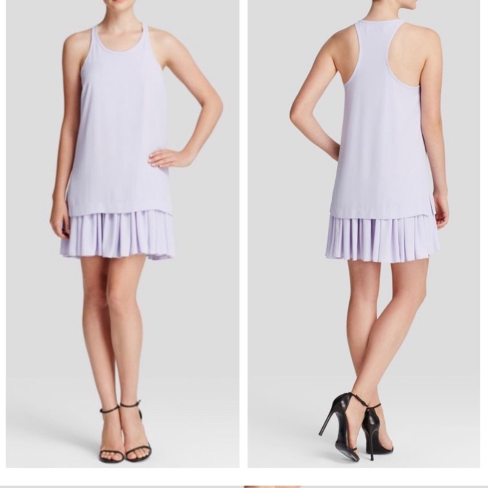 Elizabeth And James Pleated Skirt Tank Dress Racerback Lilac Sleeveless Size S